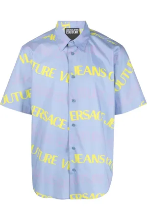 VERSACE Heren, Overhemden, Blauw, Maat: L