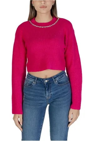 ONLY Dames, Truien, Roze, Maat: L Nylon
