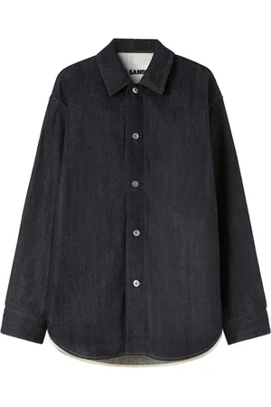 Jil Sander Heren, Overhemden, Blauw, Maat: L Denim