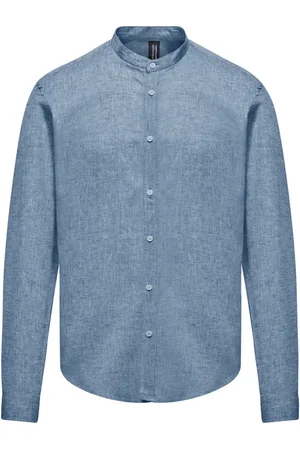 Bomboogie Heren, Overhemden, Blauw, Maat: XS Katoen