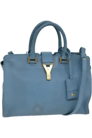 Saint Laurent Dames, Pre-owned, Blauw, Maat: ONE Size Leer
