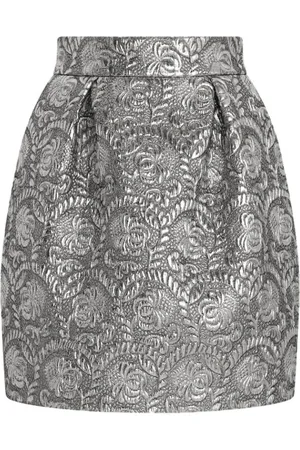 Dolce & Gabbana Dames, Rokken, Grijs, Maat: M Brokaat