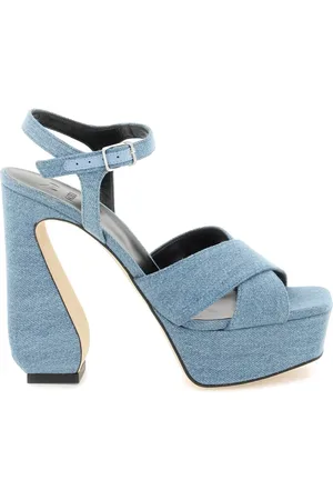 Sergio Rossi Dames, Schoenen, Blauw, Maat: 39 EU Denim