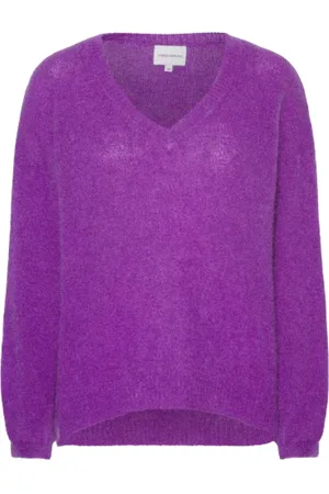 American Dreams Dames, Truien, Paars, Maat: M Mohair
