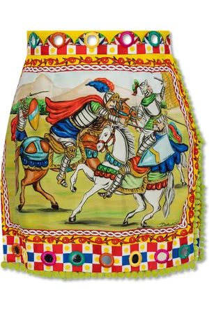 Dolce & Gabbana Dames, Rokken, Veelkleurig, Maat: 3XS Katoen