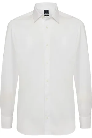 Boggi Milano Heren, Overhemden, Wit, Maat: 3XL Katoen