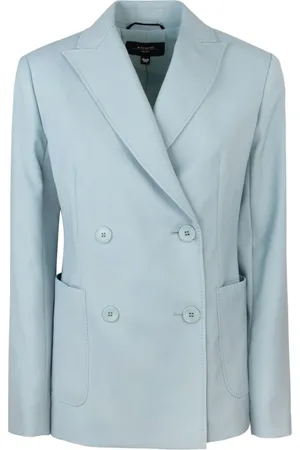 Max Mara Dames, Jassen, Blauw, Maat: S Wol