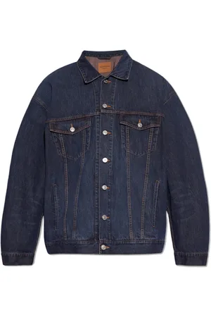 Balenciaga Heren, Jassen, Blauw, Maat: L