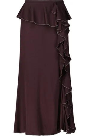 ULLA JOHNSON Dames, Rokken, Paars, Maat: XS Wol