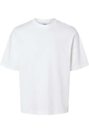 SELECTED Heren, Tops, Wit, Maat: M Katoen
