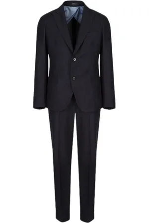 Emporio Armani Heren, Pakken, Zwart, Maat: S Wol