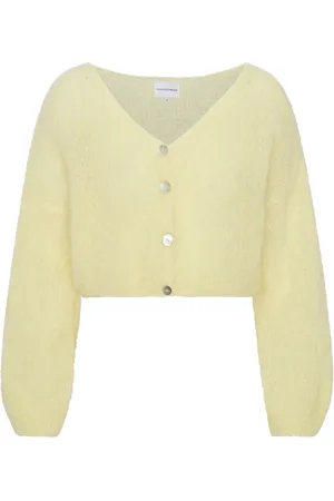 American Dreams Dames, Truien, Geel, Maat: L Mohair