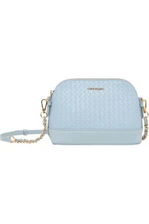Carlo Colucci Dames, Tassen, Blauw, Maat: ONE Size Leer