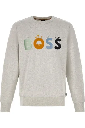 HUGO BOSS Heren, Sweatshirts & Hoodies, Grijs, Maat: L Katoen