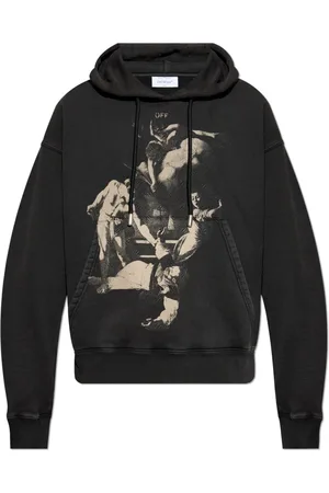 OFF-WHITE Heren, Sweatshirts & Hoodies, Grijs, Maat: L Katoen