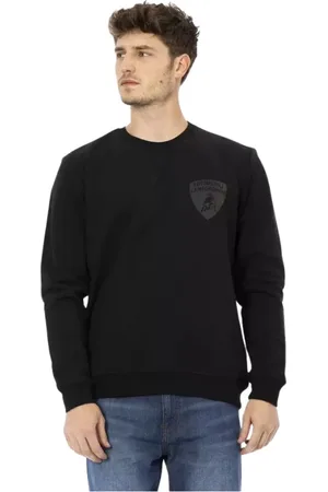 AUTOMOBILI LAMBORGHINI Heren, Sweatshirts & Hoodies, Zwart, Maat: L Katoen
