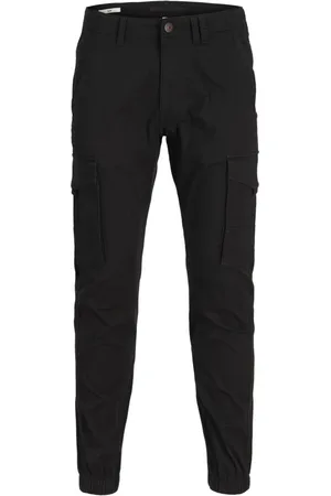 JACK & JONES Heren, Broeken, Zwart, Maat: W34 L34 Katoen