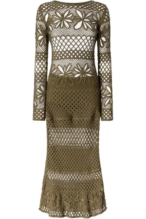 Pinko Dames, Jurken, Groen, Maat: S Viscose