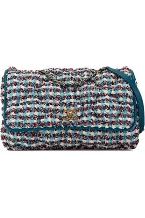 CHANEL Dames, Pre-owned, Blauw, Maat: ONE Size Tweed