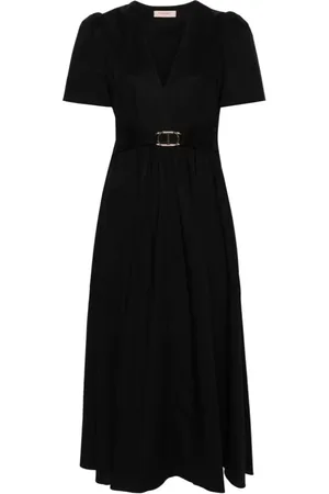 Twin-Set Dames, Jurken, Zwart, Maat: 4XS Katoen