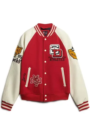 Superdry Heren, Jassen, Rood, Maat: XL Wol