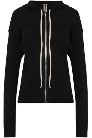 Rick Owens Heren, Sweatshirts & Hoodies, Zwart, Maat: XL Katoen