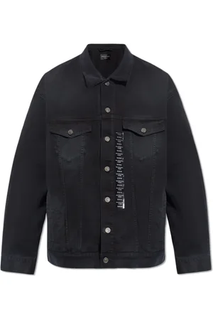 Balenciaga Heren, Jassen, Zwart, Maat: L Denim