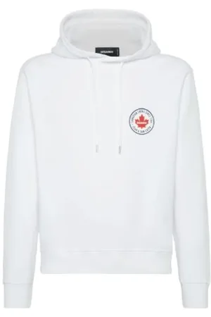 Dsquared2 Heren, Sweatshirts & Hoodies, Wit, Maat: 2XL Katoen