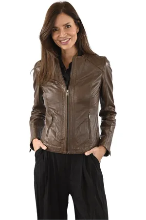 La Canadienne Dames, Jassen, Bruin, Maat: 2XS Poliester