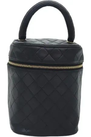 CHANEL Dames, Pre-owned, Zwart, Maat: ONE Size Leer