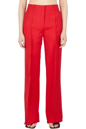VALENTINO Dames, Broeken, Rood, Maat: S Wol