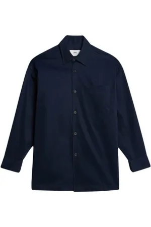 Ami Heren, Overhemden, Blauw, Maat: S Katoen