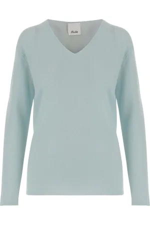 Allude Dames, Truien, Blauw, Maat: XS Kasjmier