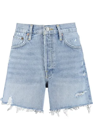 AGOLDE Dames, Korte broeken, Blauw, Maat: W24 Denim