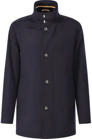 HUGO BOSS Heren, Mantels, Blauw, Maat: 4XL