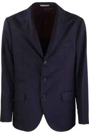 Brunello Cucinelli Heren, Jassen, Blauw, Maat: L Wol