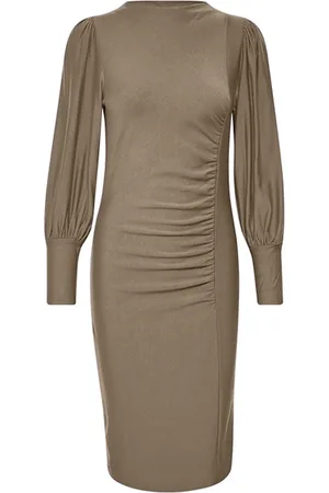 Gestuz Dames, Jurken, Bruin, Maat: S Viscose