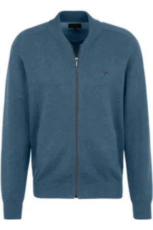 Fynch-Hatton Heren, Truien, Blauw, Maat: XL Katoen
