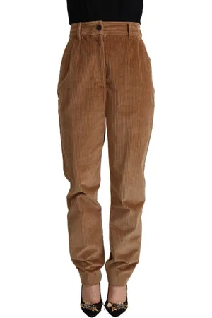 Dolce & Gabbana Dames, Broeken, Bruin, Maat: XS Corduroy