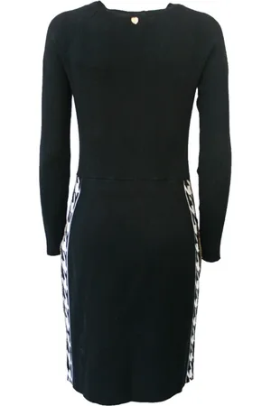 Twin-Set Dames, Jurken, Zwart, Maat: S Viscose