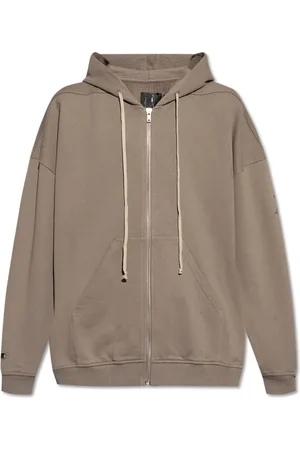 Rick Owens Heren, Sweatshirts & Hoodies, Bruin, Maat: XL Katoen