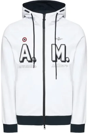 Aeronautica Militare Heren, Sweatshirts & Hoodies, Wit, Maat: L Katoen