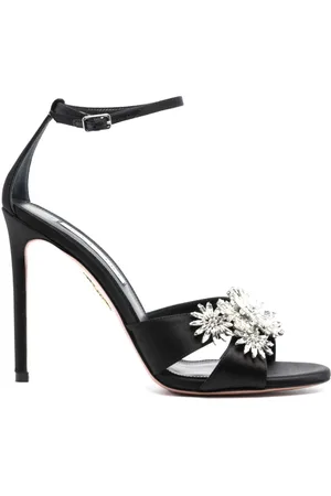 Aquazzura Dames, Schoenen, Zwart, Maat: 38 EU Satijn