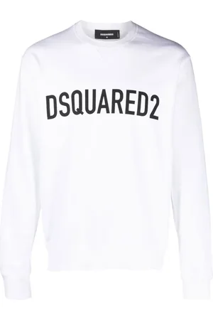 Dsquared2 Heren, Sweatshirts & Hoodies, Wit, Maat: 2XL Katoen
