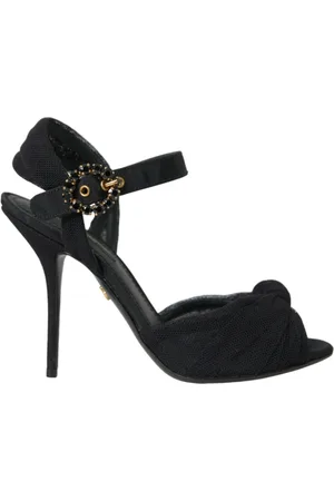 Dolce & Gabbana Dames, Schoenen, Zwart, Maat: 38 1/2 EU Katoen