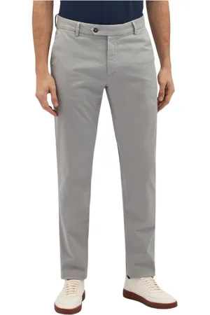 Brooks Brothers Heren, Broeken, Grijs, Maat: W42 Katoen