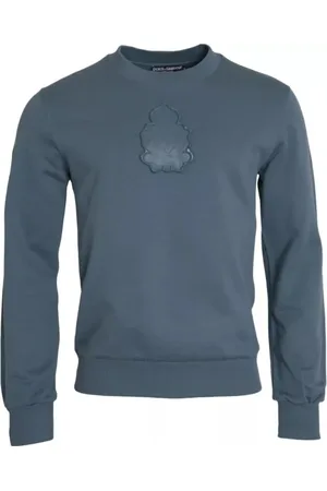 Dolce & Gabbana Heren, Sweatshirts & Hoodies, Blauw, Maat: XL Katoen