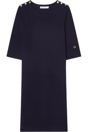 BUSNEL Dames, Jurken, Blauw, Maat: XL Wol