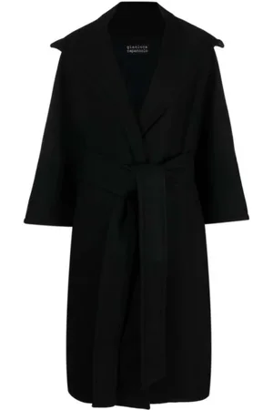 GIANLUCA CAPANNOLO Dames, Mantels, Zwart, Maat: XS Wol