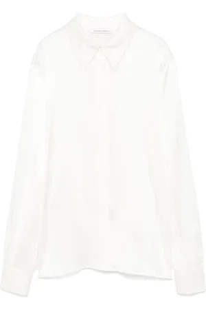 Alberta Ferretti Dames, Blouses & Shirts, Wit, Maat: M Satijn